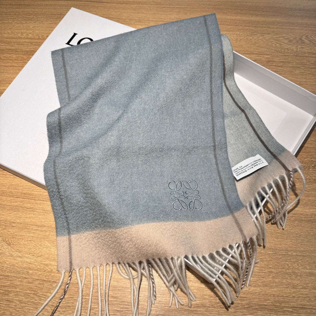 SCARF 180 CM IN SHARK GRAY MIX TUSCAN BEIGE CASHMERE 407398