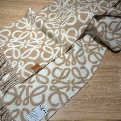 ANAGRAM 200 CM SCARF IN BEIGE MIX WHITE ALPACA AND WOOL 411851