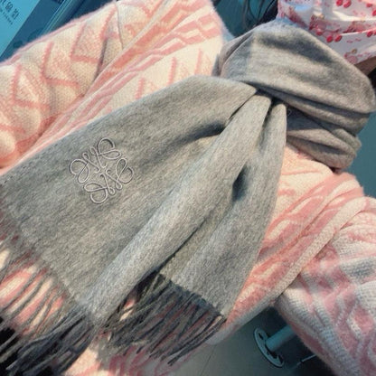 SCARF 180 CM IN LIGHT GRAY CASHMERE 350485