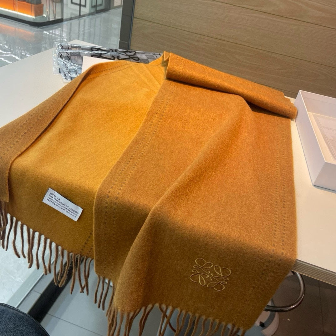 SCARF 180 CM IN CINNAMON BROWN CASHMERE 350487