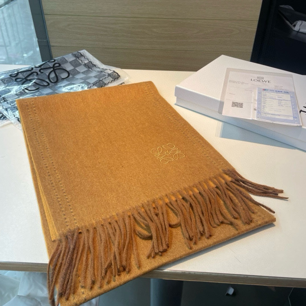 SCARF 180 CM IN CINNAMON BROWN CASHMERE 350487