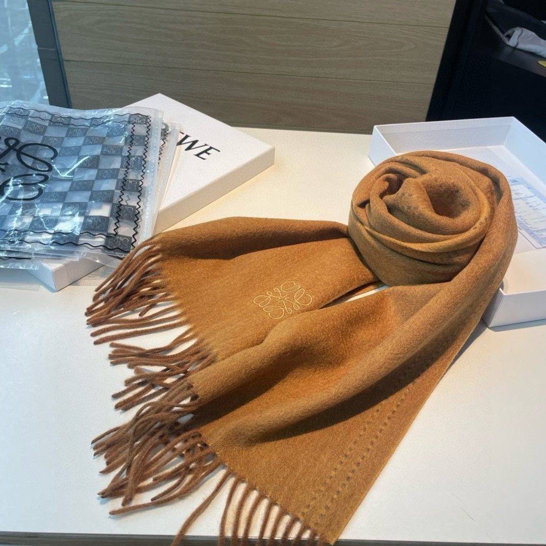 SCARF 180 CM IN CINNAMON BROWN CASHMERE 350487