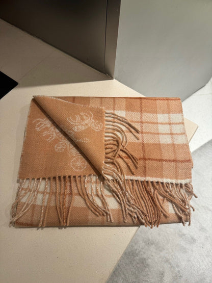 CLASSIC SCARF 190 CM IN BUFF BEIGE WOOL 375278