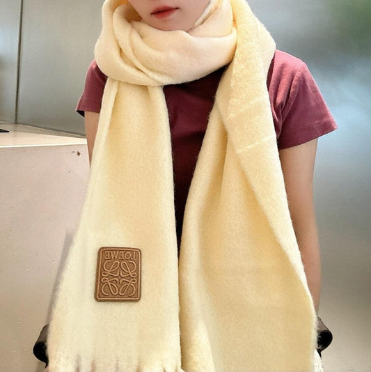 SCARF 185 CM IN BISQUE BEIGE WOOL 390878