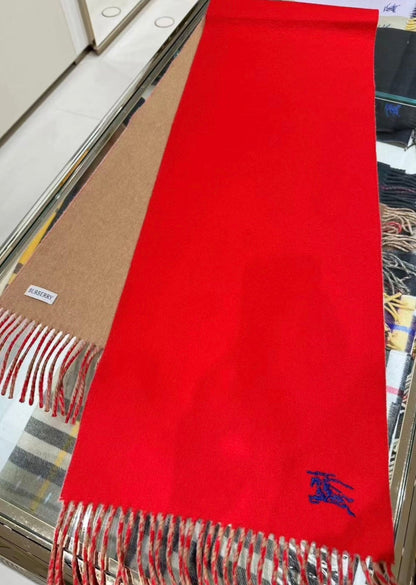 REVERSIBLE SCARF 180 CM IN RED CASHMERE 407413