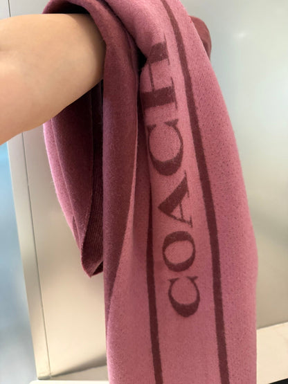 SCARF 200 CM IN SANGRIA RED MIX ROUGE PINK WOOL AND CASHMERE 411536