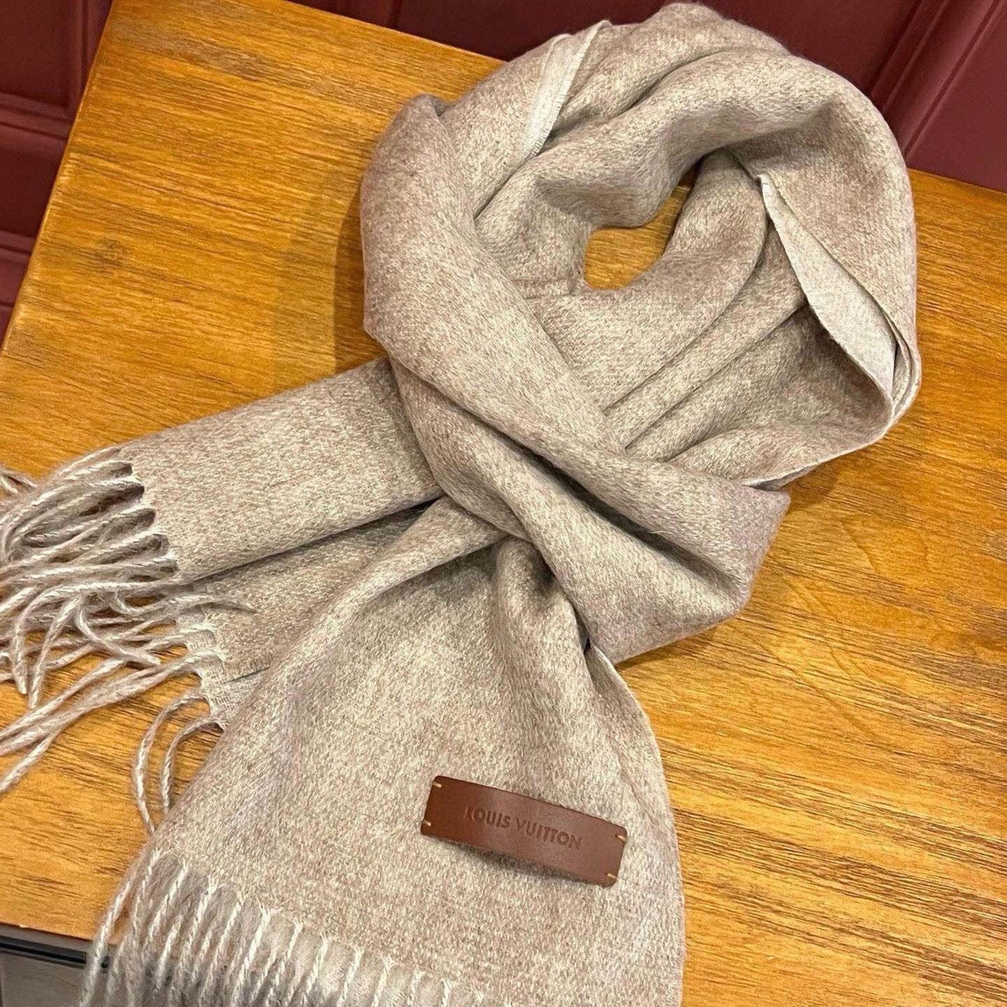 SCARF 180 CM IN TAN BEIGE CASHMERE 396478