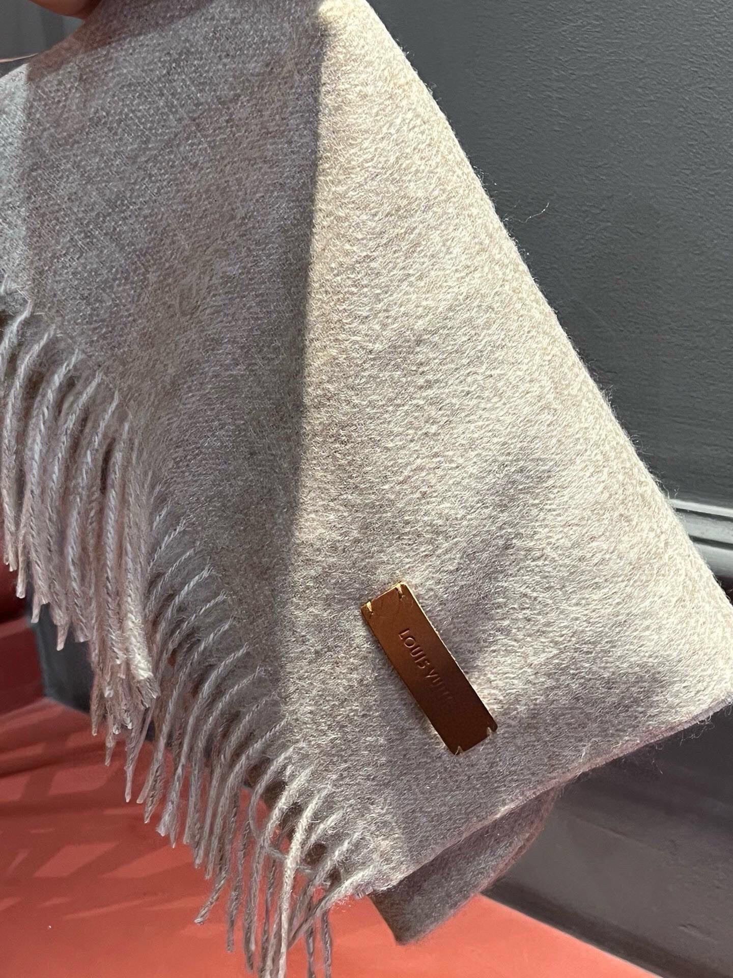 SCARF 180 CM IN TAN BEIGE CASHMERE 396478