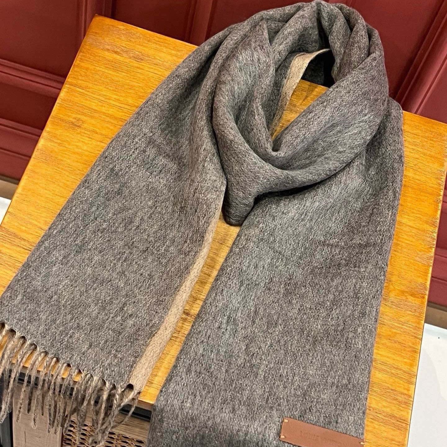 SCARF 180 CM IN MOUSE GRAY CASHMERE 396479