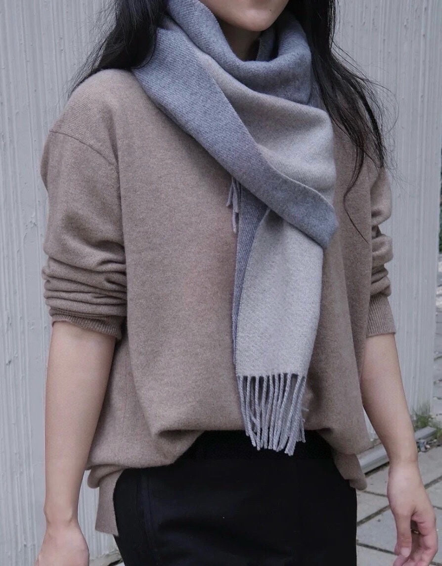 SCARF 180 CM IN DOVE GRAY CASHMERE 396481