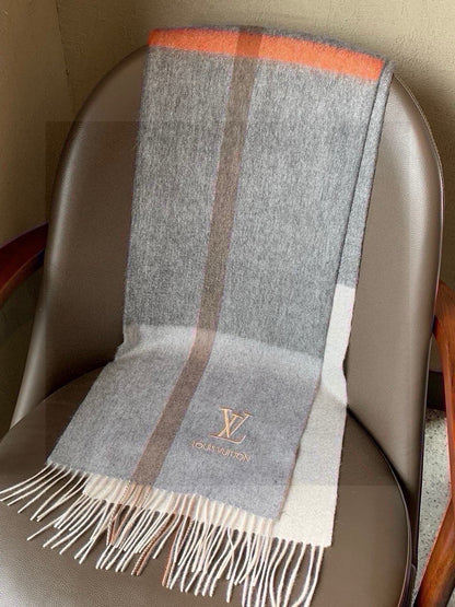 SCARF 170 CM IN MOUSE GRAY CASHMERE 399929