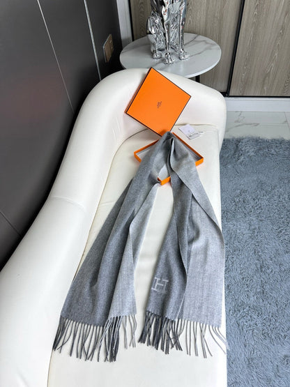 SCARF 190 CM IN DOVE GRAY CASHMERE