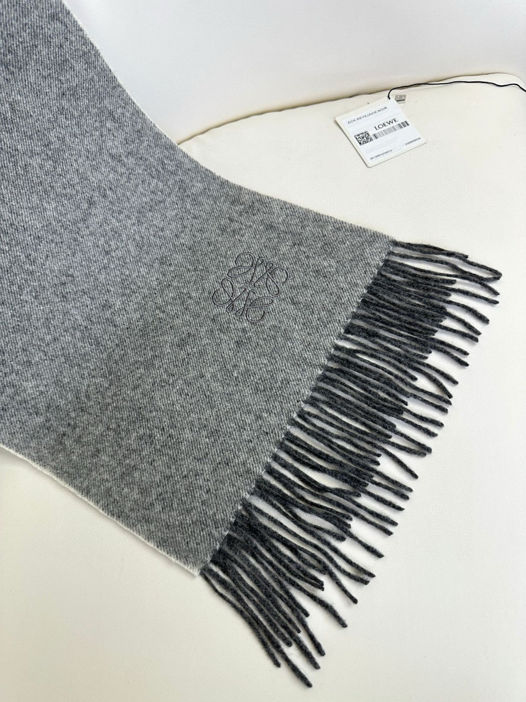 SCARF 180 CM IN MOUSE GRAY CASHMERE 383862