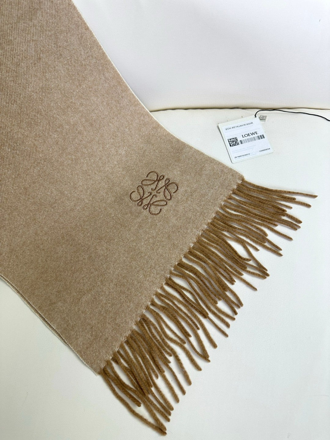 SCARF 180 CM IN CAMEL BEIGE CASHMERE 383863