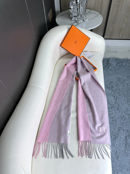 SCARF 190 CM IN BLUSH PINK CASHMERE 364766