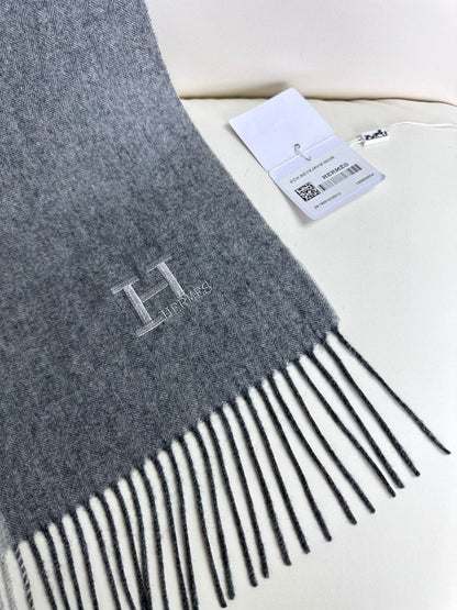 SCARF 190 CM IN COOL GRAY CASHMERE