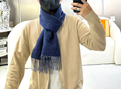 SCARF 180 CM IN NAVY BLUE CASHMERE 398419