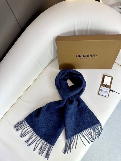 SCARF 180 CM IN NAVY BLUE CASHMERE 398419