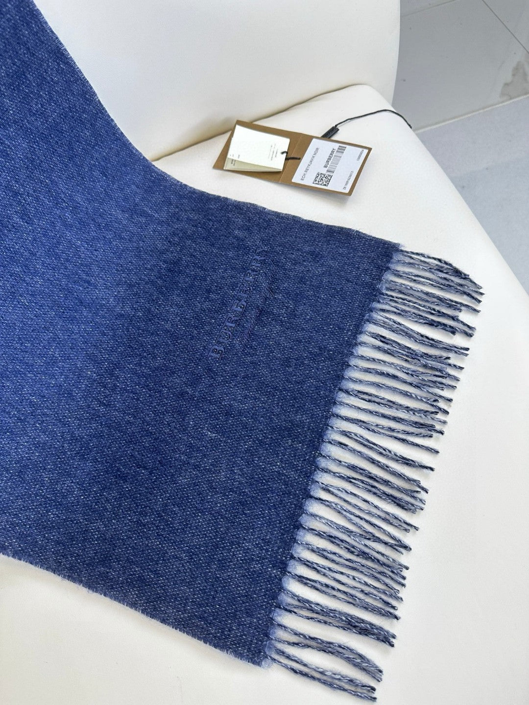 SCARF 180 CM IN NAVY BLUE CASHMERE 398419