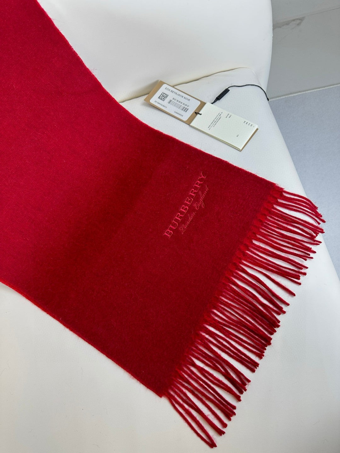 SCARF 180 CM IN CHERRY RED CASHMERE 398420