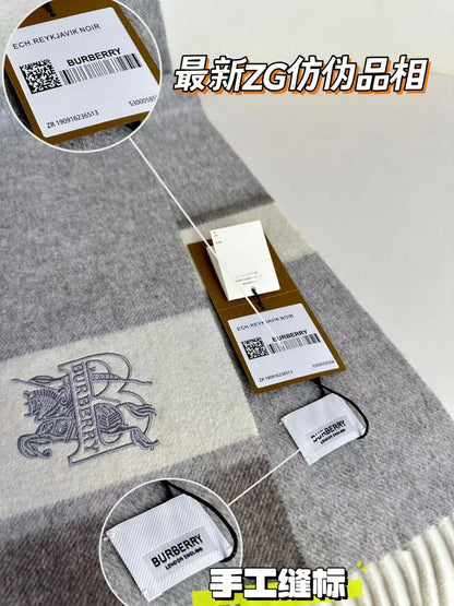 SCARF 180 CM IN SMOKE GRAY MIX WHITE CASHMERE 408504