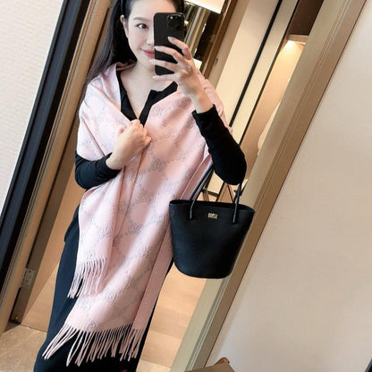 SCARF IN LIGHT PINK CASHMERE 405596