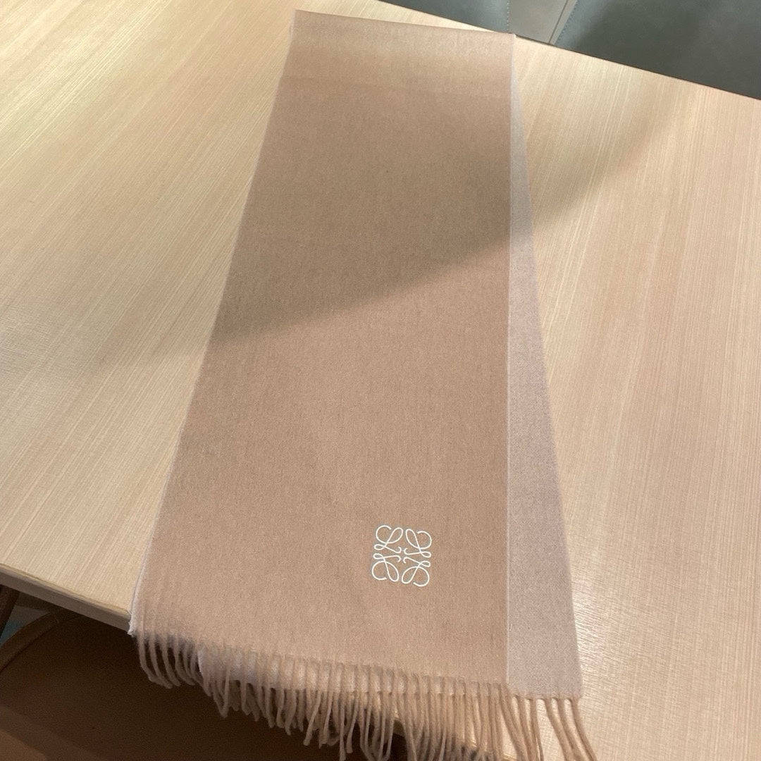 SCARF 180 CM IN CAMEL BEIGE CASHMERE AND WOOL 403757