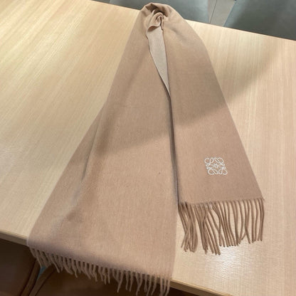 SCARF 180 CM IN CAMEL BEIGE CASHMERE AND WOOL 403757