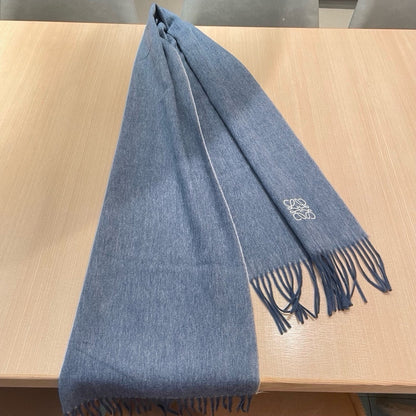 SCARF 180 CM IN LIGHT BLUE CASHMERE AND WOOL 403758