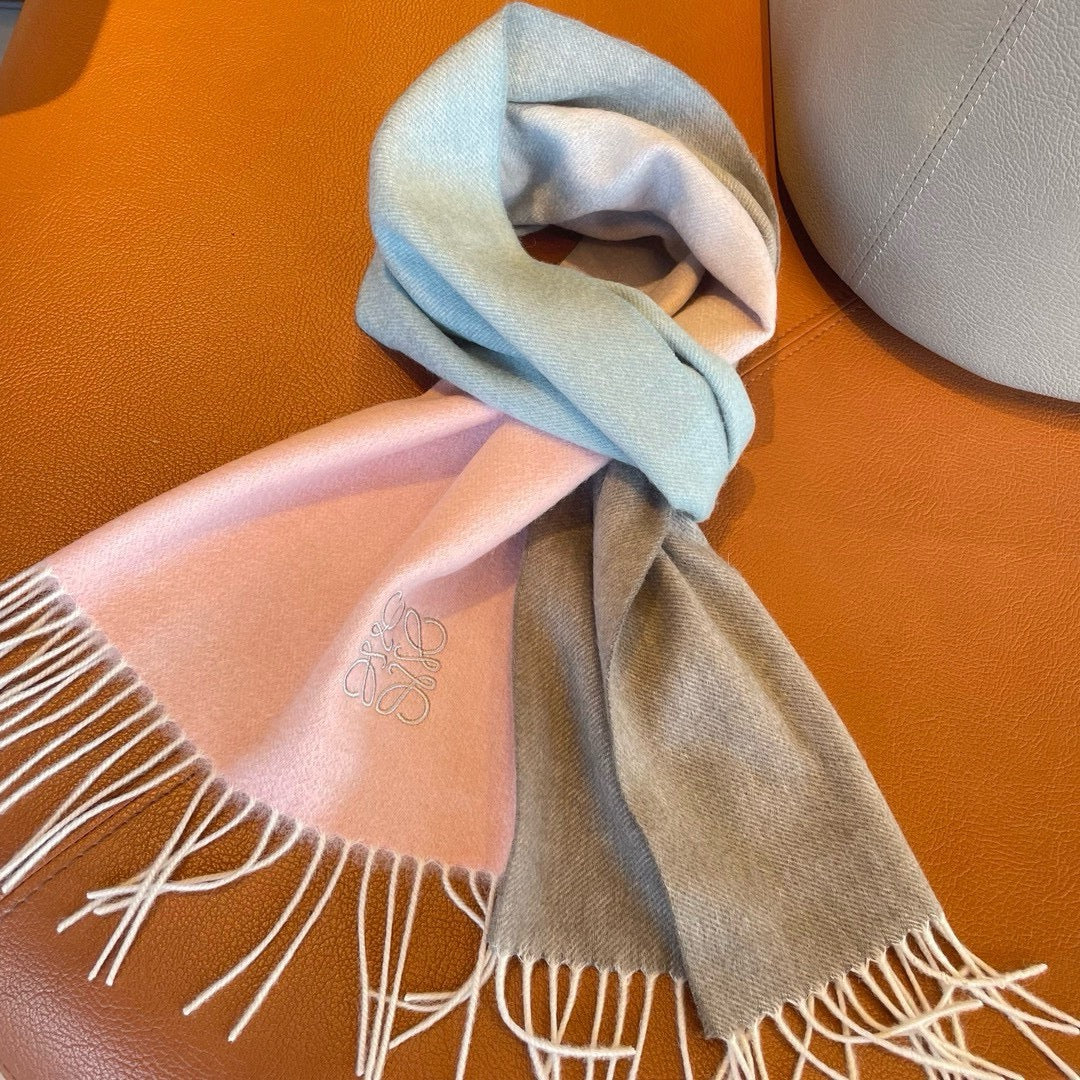 SCARF 180 CM IN COLORFUL CASHMERE AND WOOL 411657