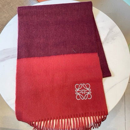 SCARF 180 CM IN CHERRY RED MIX JAM RED WOOL AND CASHMERE  415203