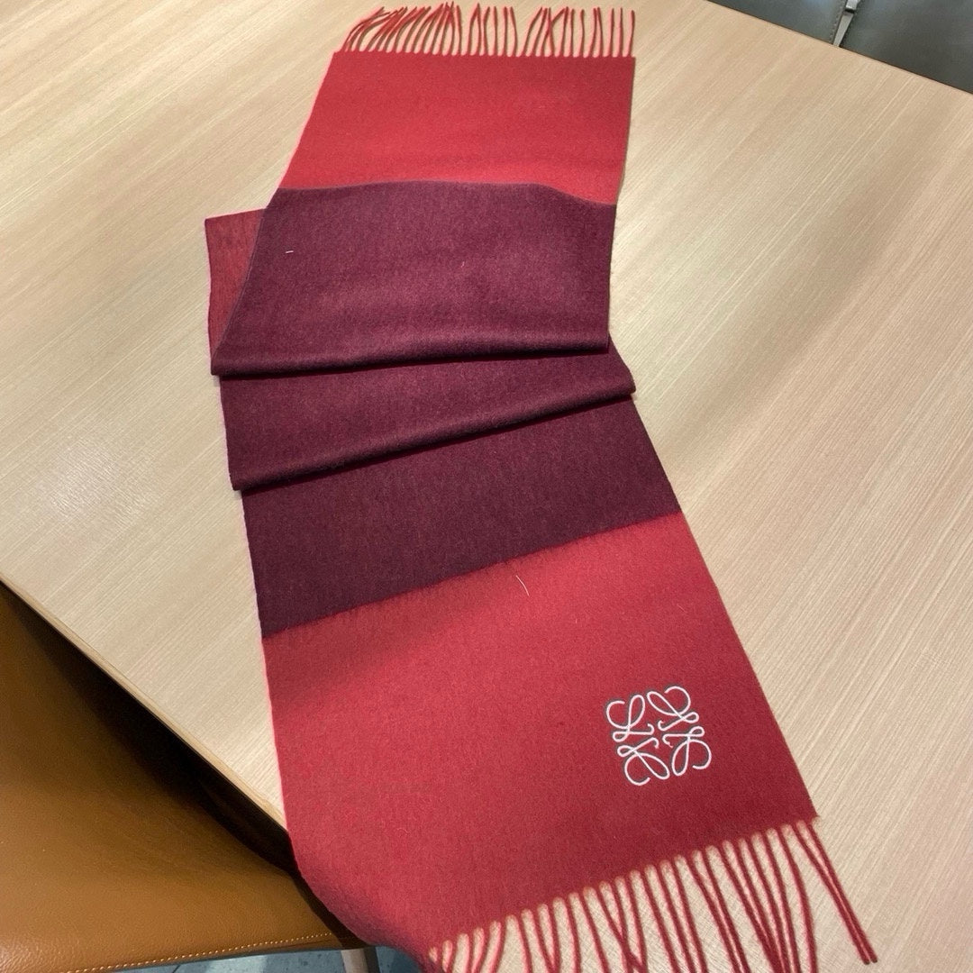 SCARF 180 CM IN CHERRY RED MIX JAM RED WOOL AND CASHMERE  415203