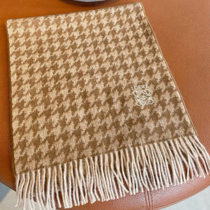 SCARF 190 CM IN CAMEL BEIGE MIX WHITE CASHMERE 415208