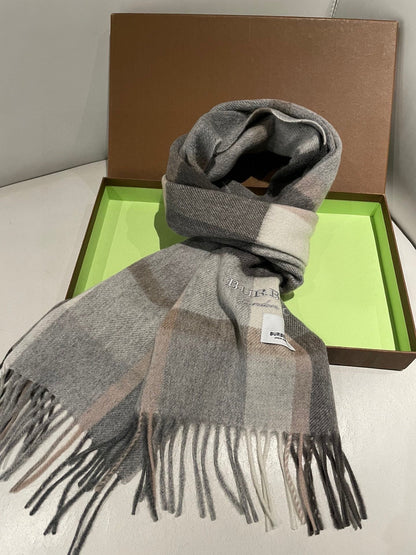 SCARF 180 CM IN GRAPHITE GRAY CASHMERE 408783