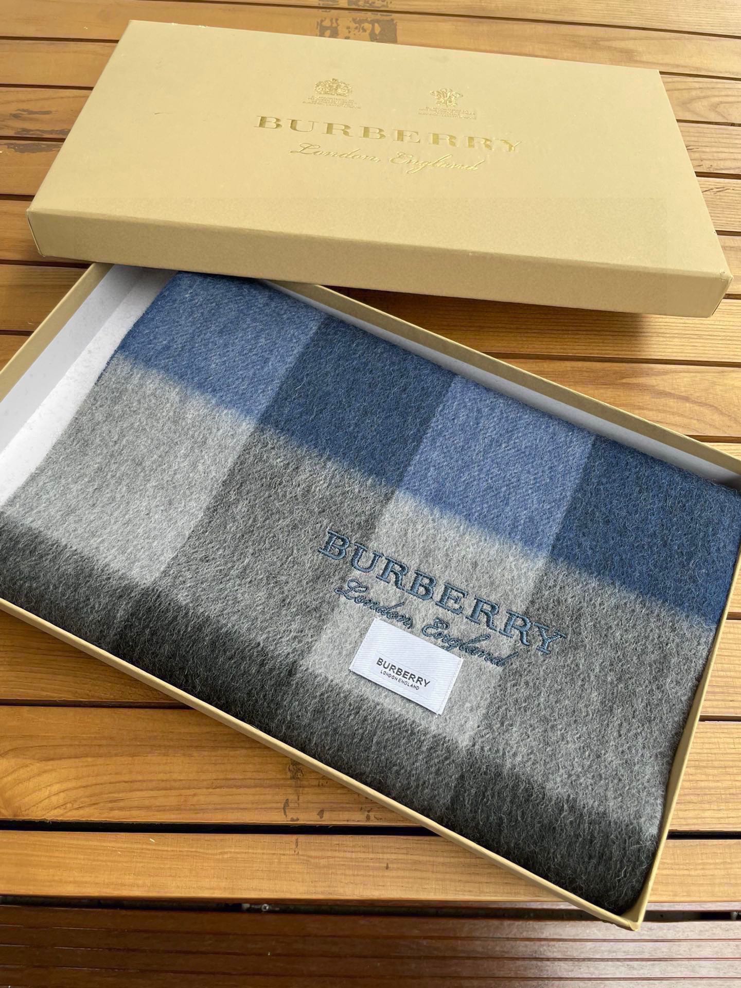 SCARF 180 CM IN DARK GRAY MIX NAVY BLUE CASHMERE 410320