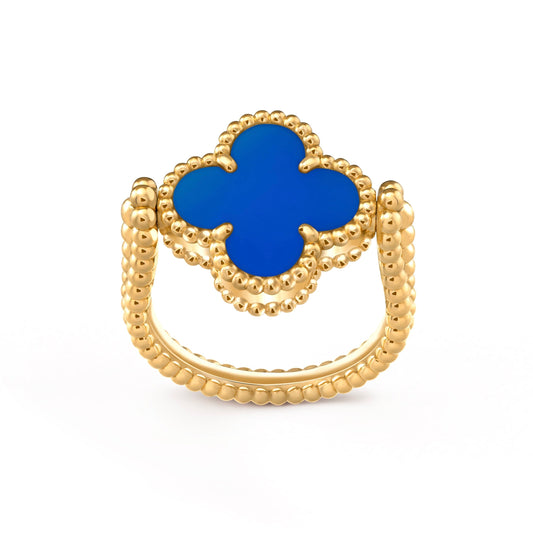 [Royal Jewellery]CLOVER RIVERSIBLE BLUE AGATE RING