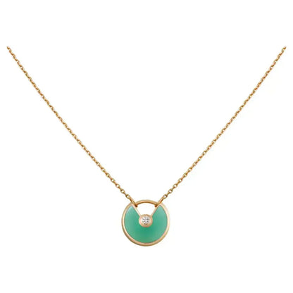 [ROYAL]AMULETTE GOLD MALACHITE NECKLACE