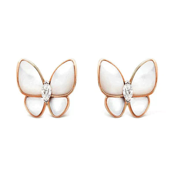 [ROYAL]BUTTERFLY MOP DIAMOND EARRINGS