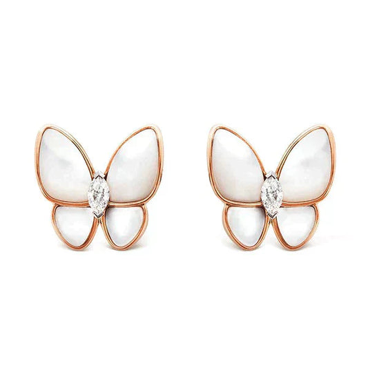 [ROYAL]BUTTERFLY MOP DIAMOND EARRINGS