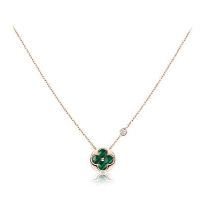 [ROYAL]SUN PEDANT PINK GOLD 1 DIAMOND NECKLACE