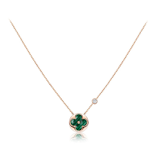 [ROYAL]SUN PEDANT PINK GOLD 1 DIAMOND NECKLACE