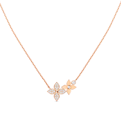 [ROYAL]STAR BLOSSOM NECKLACE PINK GOLD DIAMONDS