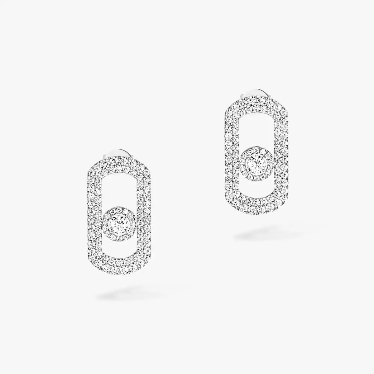 [Royal Jewellery]So Move Pave_-Set Diamond Earrings in Silver