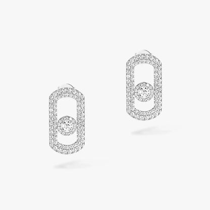 [Royal Jewellery]So Move Pave_-Set Diamond Earrings in Silver