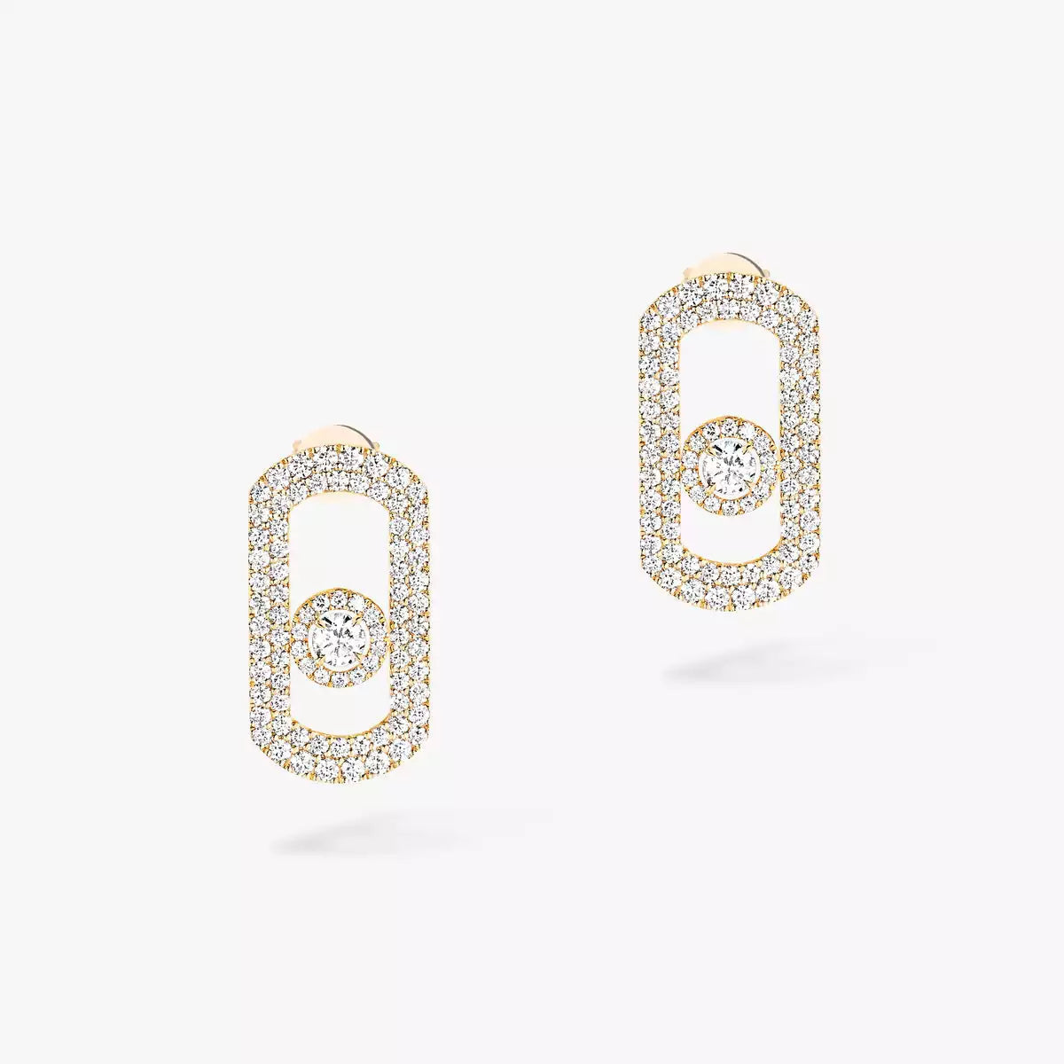 [Royal Jewellery]So Move Pave_-Set Diamond Earrings in Silver