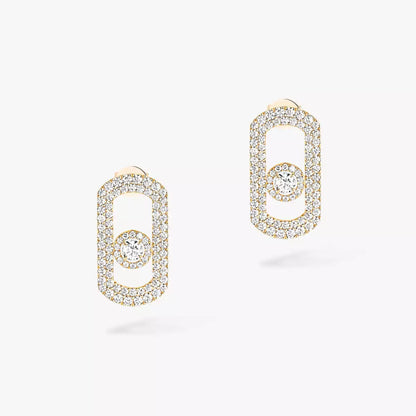[Royal Jewellery]So Move Pave_-Set Diamond Earrings in Silver