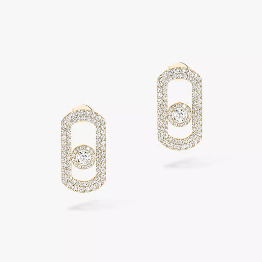 [Royal Jewellery]So Move Pave_-Set Diamond Earrings in Silver