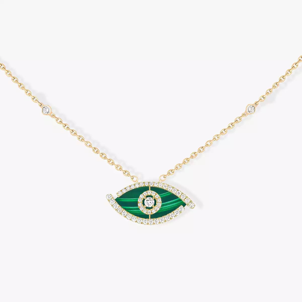 [Royal Jewellery]Lucky Eye Diamond Necklace in Rose Gold and Turquoise