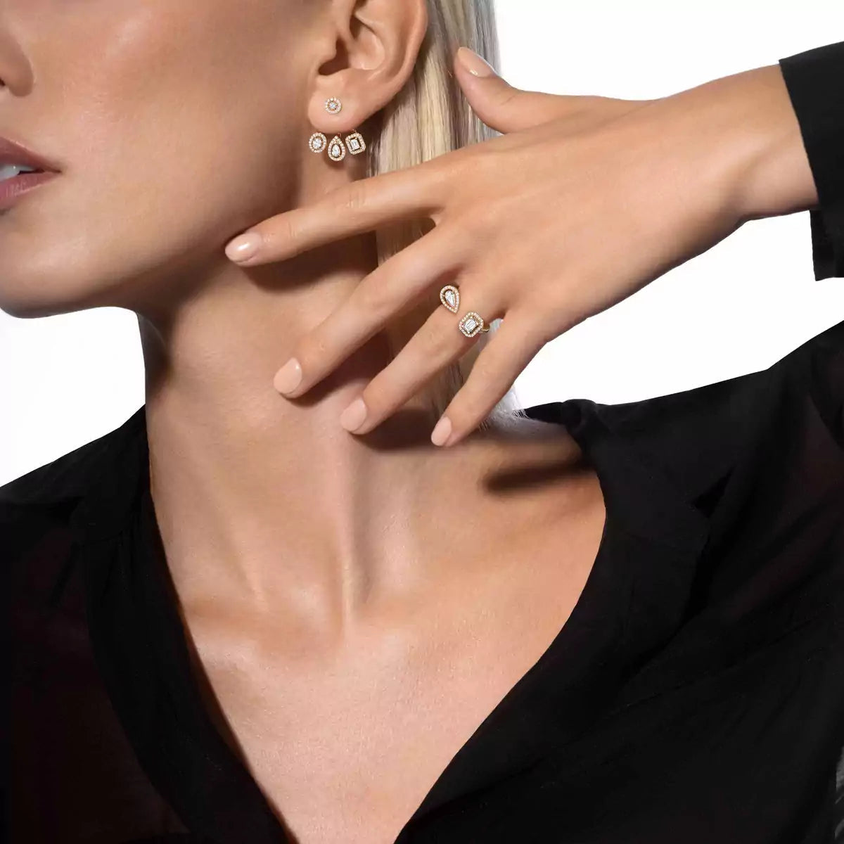 [Royal Jewellery] My Twin Trio  Diamond Earrings