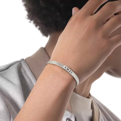 [Royal Jewellery]Move Noa Ciselé half pavé bangle